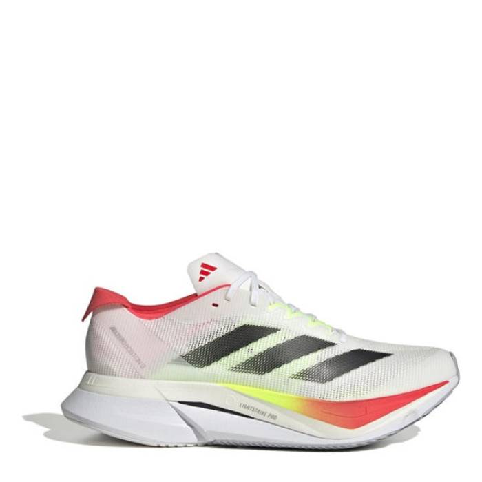 アディダス Adidas 【 Adizero Boston 12 Road Running Shoes Womens Women White/Red 】 アディゼロ 豆の町 シューズ 運動すること靴 レディース レディース 白いこと 白いこと Red 赤・赤いこと