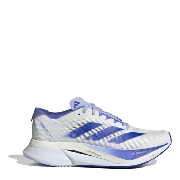 アディダス Adidas 【 Adizero Boston 12 Road Running Shoes Womens Women Ftwr Wht/Blu 】 アディゼロ 豆の町 シューズ 運動すること靴 レディース レディース