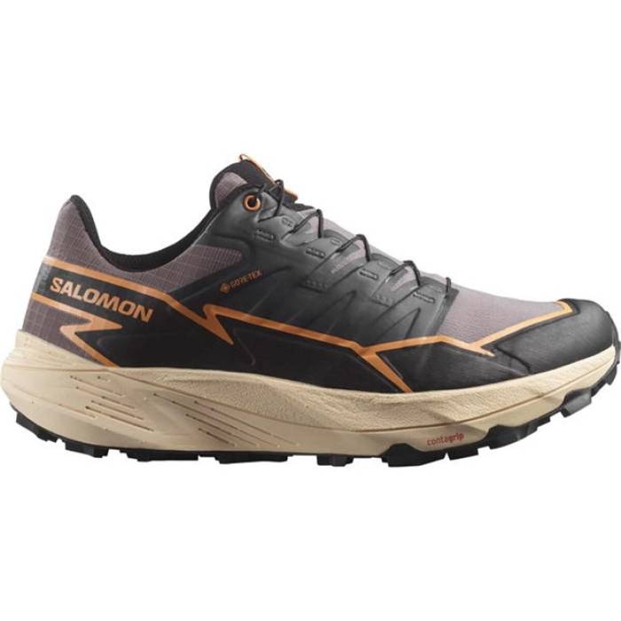 サロモン Salomon 【 Thundercross Goretex Ladie's Trail Running Shoes Women Grey/Papaya 】 ゴアテックス シューズ 運動靴 レディース 灰色 グレー