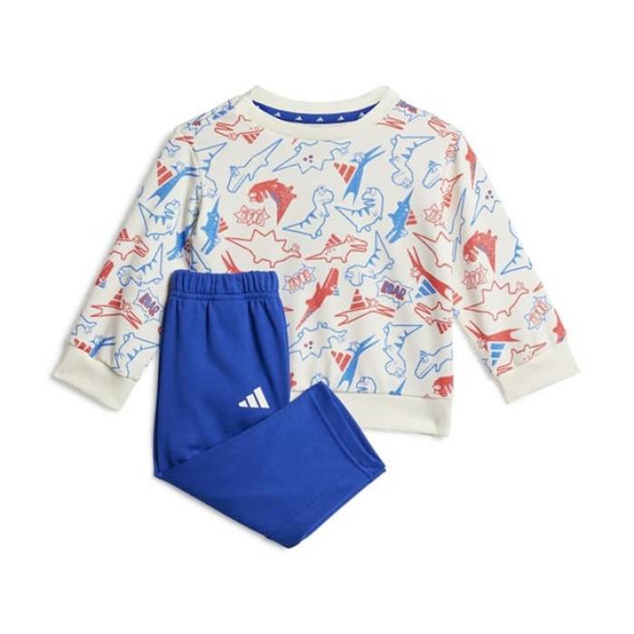 アディダス Adidas 【 Seasonal Essentials Adiraptor French Terry Jogger Set Babies Kids Blue Print 】 ジョガーパンツ お坊っちゃん キッズ 青碧 青碧