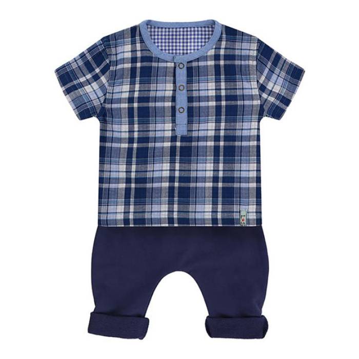 Lilly And Sid 【 Bear Reversible Clothing Set Kids Blue 】 リヴァーシブル お坊っちゃん キッズ 青み 青色