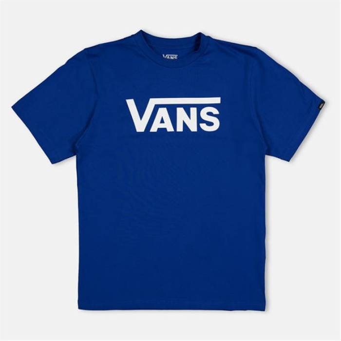 ヴァンズ Vans 【 Classic T-Shirt Juniors Kids Blue 7Wm 】 古典派音楽 ティーシャツ お坊っちゃん キッズ 青碧 青碧