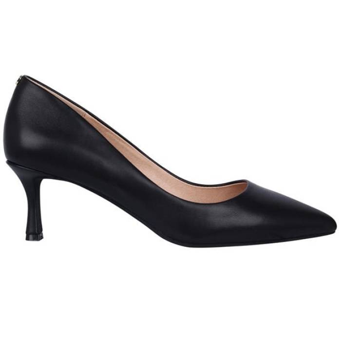 Biba 【 Women\u0027s Kate Stiletto Court Shoes Women Black Leather 】 レディース 厚地の外套 シューズ 運動すること靴 レディース 黒いこと 黒いこと なめし革