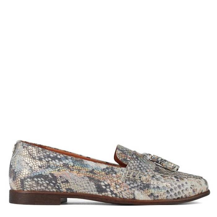 Moda In Pelle 【 Forina Loafers Women Gold 】 置き目毛革 レディース ゴールド 靴-レディース靴