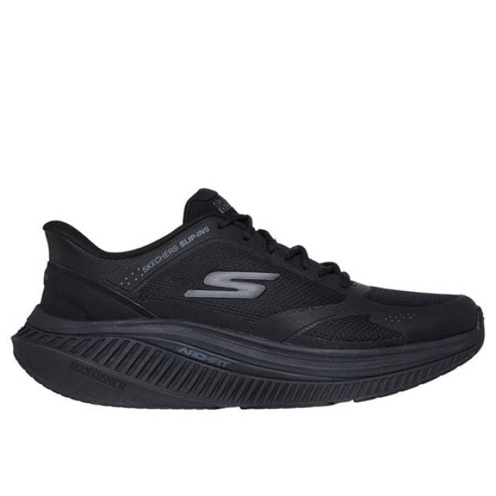 スケッチャーズ Skechers 【 Go Walk Max Cushioning Arch F Slip On Runners Mens Men Black 】 ウォーク マックス メンズ メンズ 黒いこと 黒いこと