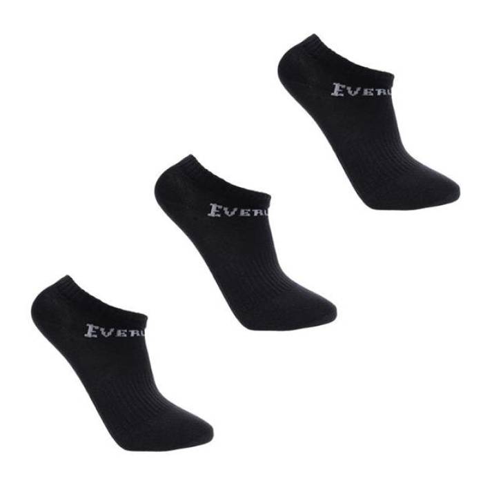 Everlast 【 3 Pack Trainer Socks Childrens Kids Black 】 トレーナー ソックス・靴下 ジュニア キッズ 黒色 ブラック