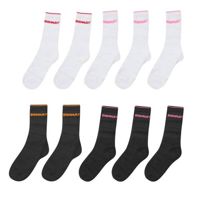 Donnay 【 10 Pack Crew Socks Junior Kids Bright Asst 】 労働者の一団 靴下・ソックス 御坊っちゃん キッズ 靴下・レッグウェア-靴下