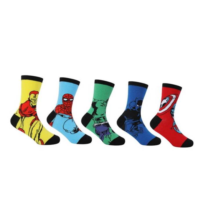 Character 【 Crew Sock 5Pk Junior Kids Marvel 】 労働者の一団 お坊っちゃん キッズ