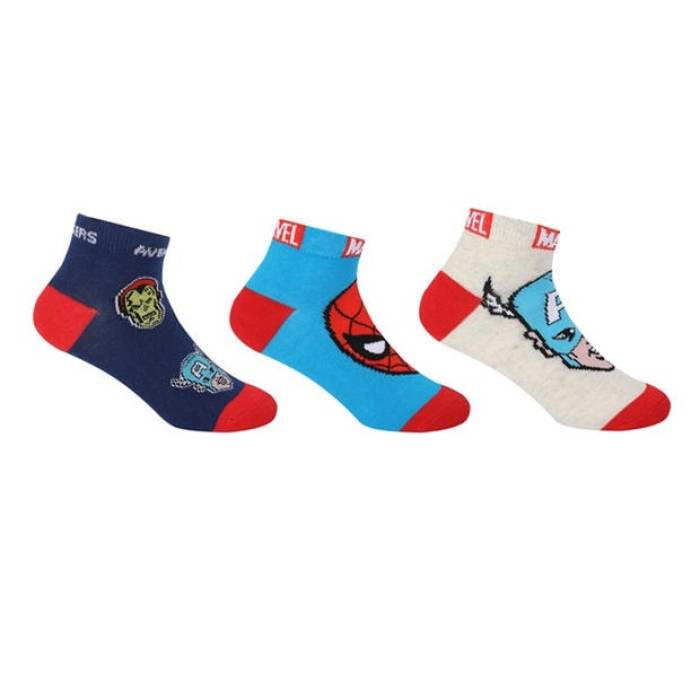 Character 【 Trainer 3 Pk Socks Junior Kids Marvel 】 調教師 靴下・ソックス 御坊っちゃん キッズ キッズ・ベビー・マタニティ-靴下