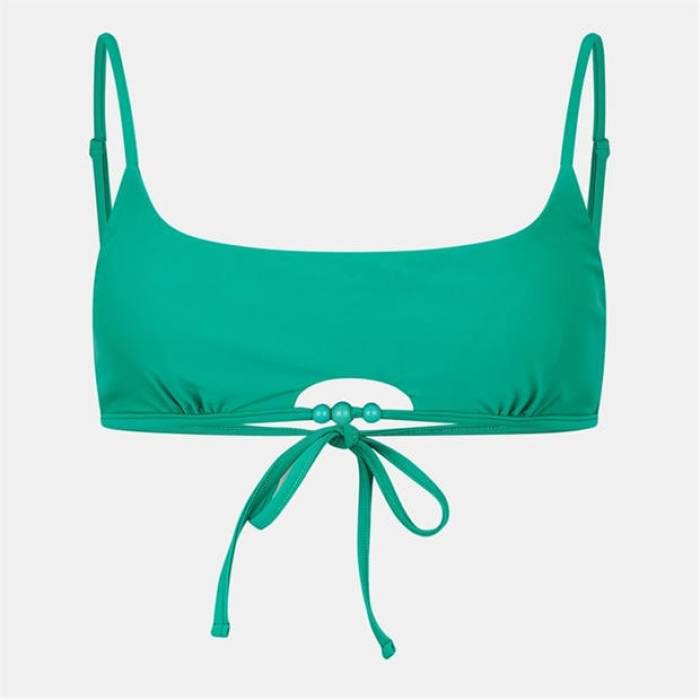 ジャック ウィルス Jack Wills 【 Jw Beaded Scoop Crop Top Bikinis Women Emerald 】 Crop クロップ レディース