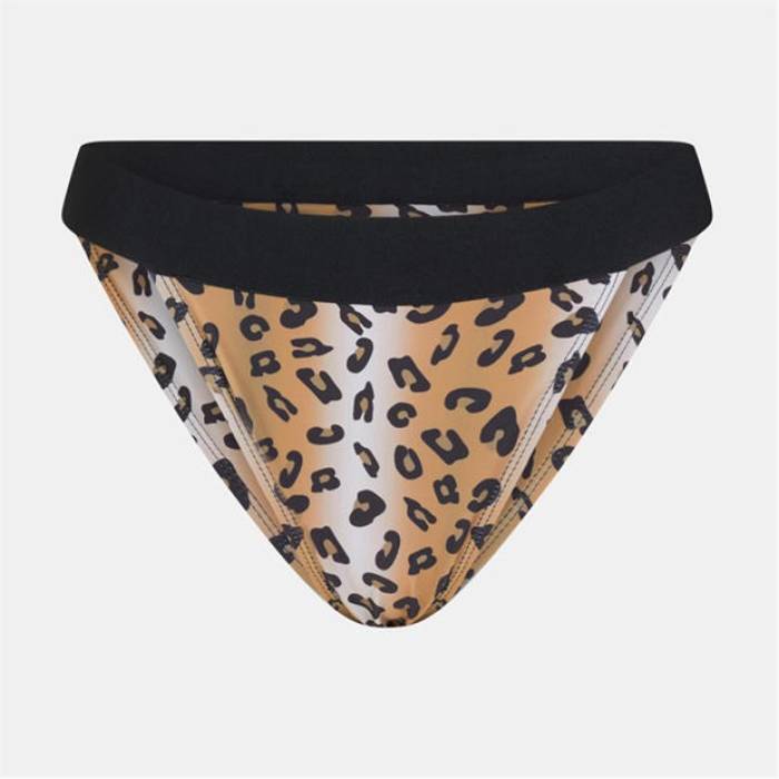 ブレイブソウル Brave Soul 【 Leg Animal Print Bikini Bottoms Women Lprd Prnt/Blk 】 ズボン ボトムス レディース