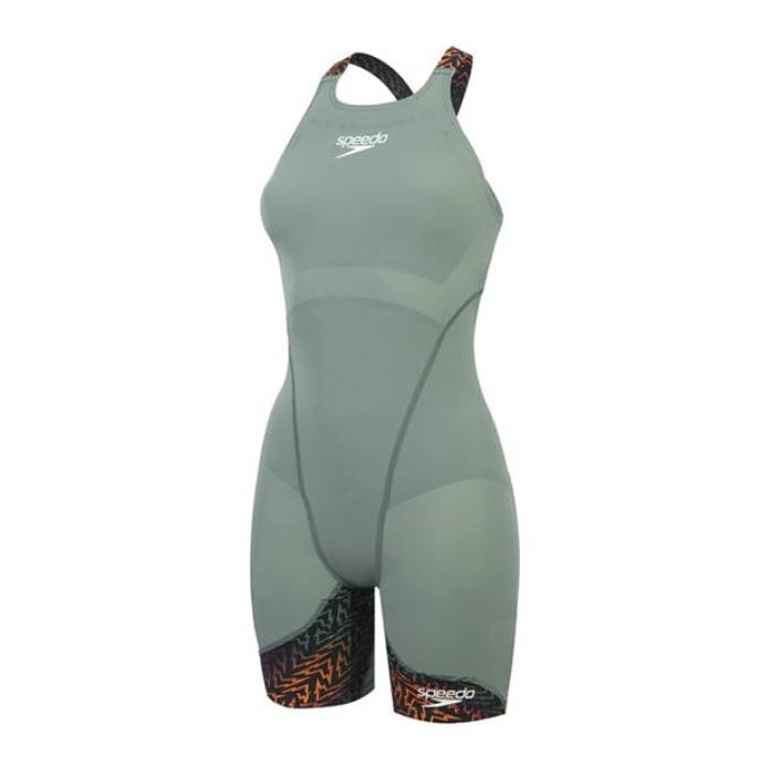 素早さ Speedo 【 Fastskin Lzr Ignite Boyleg Swimsuit Women Green/Orange 】 イグナイト 海水着 レディース green 緑・緑であること orange 橙・オレンジ色