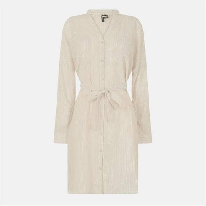 ヴェロモーダ Vero Moda 【 Ines Shirt Dress Women Silver Lining 】 御召しもの レディース Silver しろがね色・しろがね色