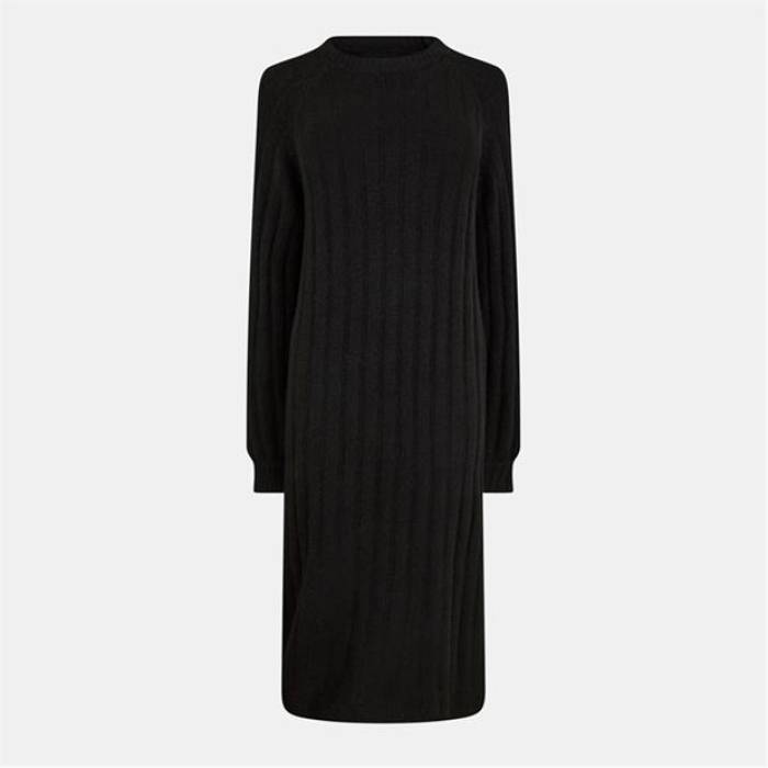 ピーシーズ Pieces 【 Knit Mini Dress Women Black 】 ニット ドレス レディース 黒色 ブラック