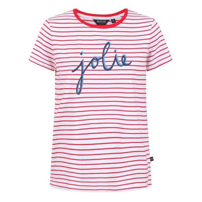 Regatta 【 Odalis Regular Fit T-Shirt Women True Red Strpe 】 Tシャツ レディース Red 赤・レッド