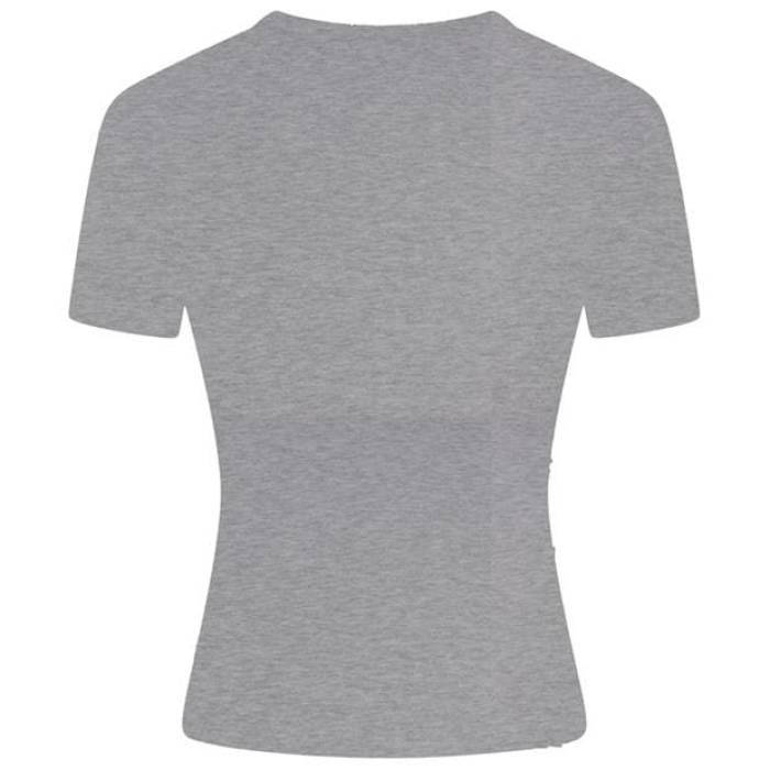 Honeyz 【 Signature Slim Fit T-Shirt Women Grey 】 slim か細い ティーシャツ レディース 薄墨色 薄墨色
