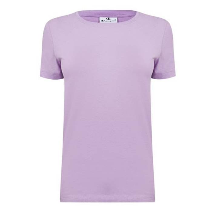 はやりっ児 Champion 【 Regular Fit Crew T-Shirt Women Purple 】 労働者の一団 ティーシャツ レディース Purple 紫・パープル