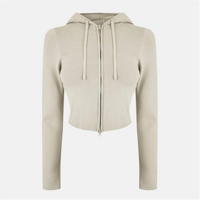 ジャック ウィルス Jack Wills 【 Knitted Zip Hoodie Women Women Stone 】 フーディー パーカー レディース