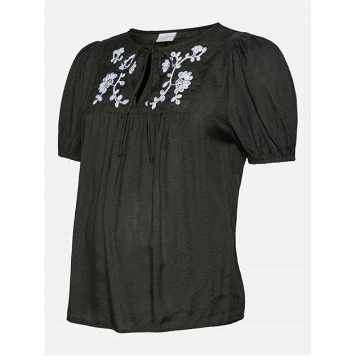 ママリシャス Mamalicious 【 Mama Mlpinar Regular Fit T-Shirt Women Black 】 Tシャツ レディース 黒色 ブラック