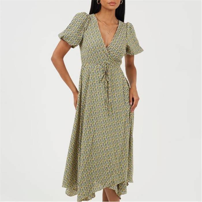 ブレイブソウル Brave Soul 【 Vfrnt Dress Ld99 Women Yellow 】 ドレス レディース yellow 黄色・イエロー