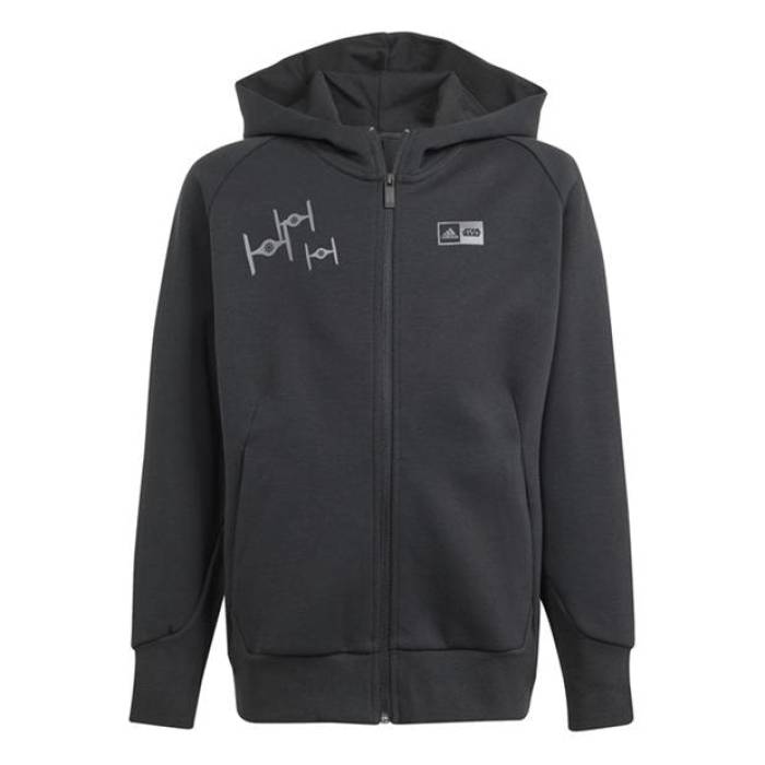 アディダス Adidas 【 J Sw Zne Fz Hd Hoody Boys Kids Black 】 フーディー パーカー ジュニア キッズ 黒色 ブラック｜スニケス