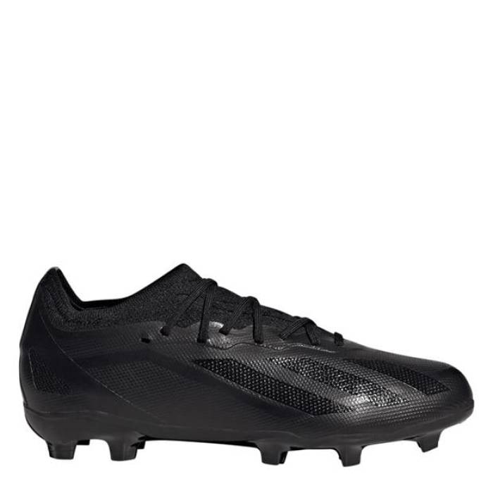 アディダス Adidas 【 X Crazyfast Elite Childrens Firm Ground Football Boots Kids Black/Black 】 エリート フットボール ブーツ ジュニア キッズ 黒色 ブラック
