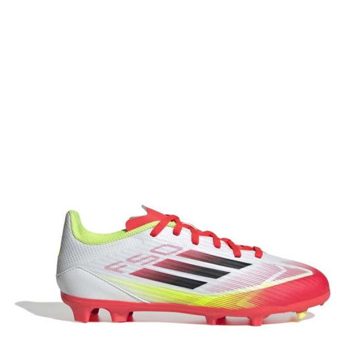アディダス Adidas 【 F50 League Junior Firm Ground Football Boots Kids White/Red 】 フットボール ブーツ ジュニア キッズ 白色 ホワイト Red 赤・レッド