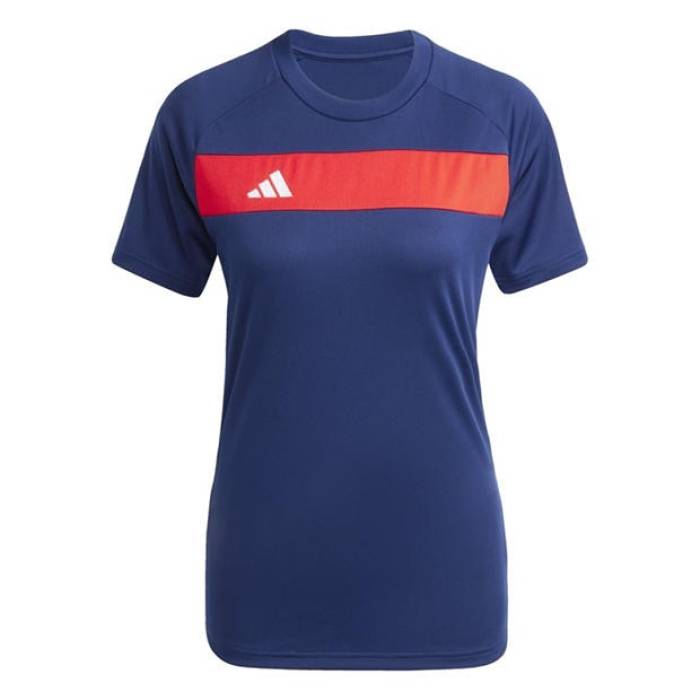 アディダス Adidas 【 Tiro 25 Essentials Jersey Womens Women Navy Blue/Red 】 ティーシャツ レディース レディース 紺色 米国海軍 青碧 青色 Red 赤・赤いこと トップス-Tシャツ・カットソー-レディースファッション