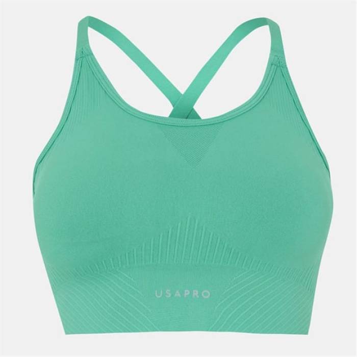 Usa Pro 【 Seamless Adjustable Sports Bra Women Dusky Green 】 レディース green 緑・グリーン