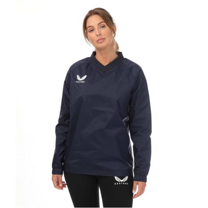 Castore 【 Weatherproof Long-Sleeve Performance Gym Top Women Navy 】 演技 レディース 紺色 米国海軍
