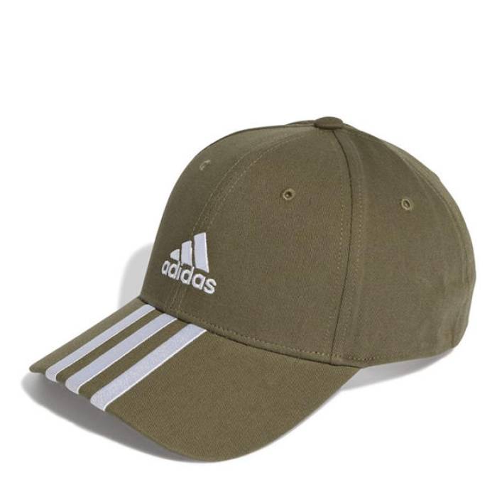 アディダス Adidas 【 3-Stripes Cap Juniors Kids Khaki/White 】 キャップ 帽子 ジュニア キッズ カーキ 白色 ホワイト｜スニケス