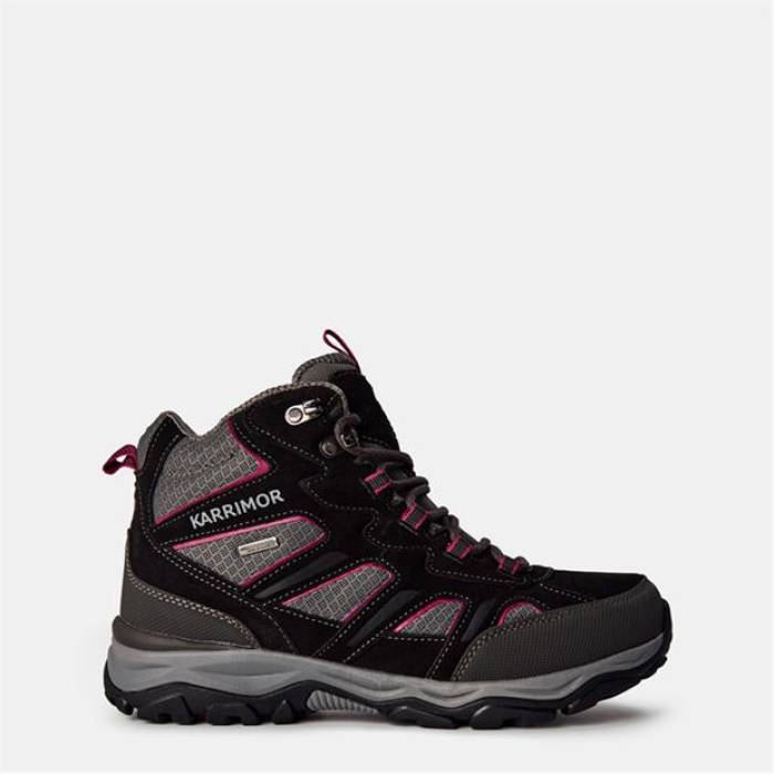 Karrimor 【 Mount Waterproof Walking Boots Womens Women Black/Pink 】 ブーツ レディース レディース 黒いこと 黒いこと pink サクラ色