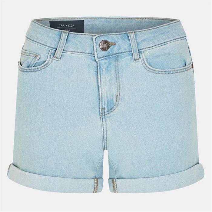 ノイズィーメイ Noisy May 【 Slim Denim Shorts Women Lt Blue Denim 】 slim か細い ジーンズ さる股引き レディース 青み 青色 ジーンズ