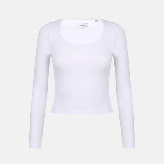 ジャック ウィルス Jack Wills 【 Long-Sleeve T-Shirt Women Vintage White 】 Tシャツ レディース vintage ビンテージ・ヴィンテージ 白色 ホワイト