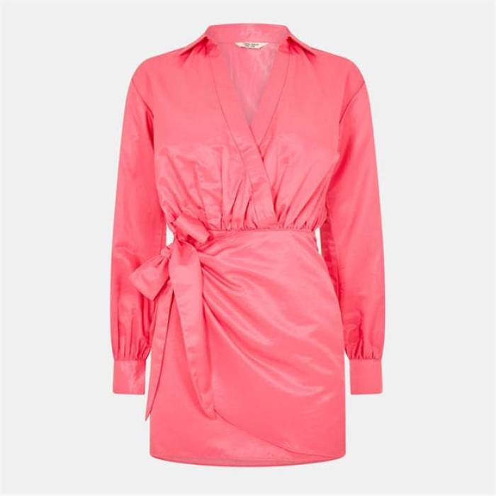 ジャック ウィルス Jack Wills 【 Draped Shirt Dress Women Hot Pink 】 ドレス レディース pink ピンク