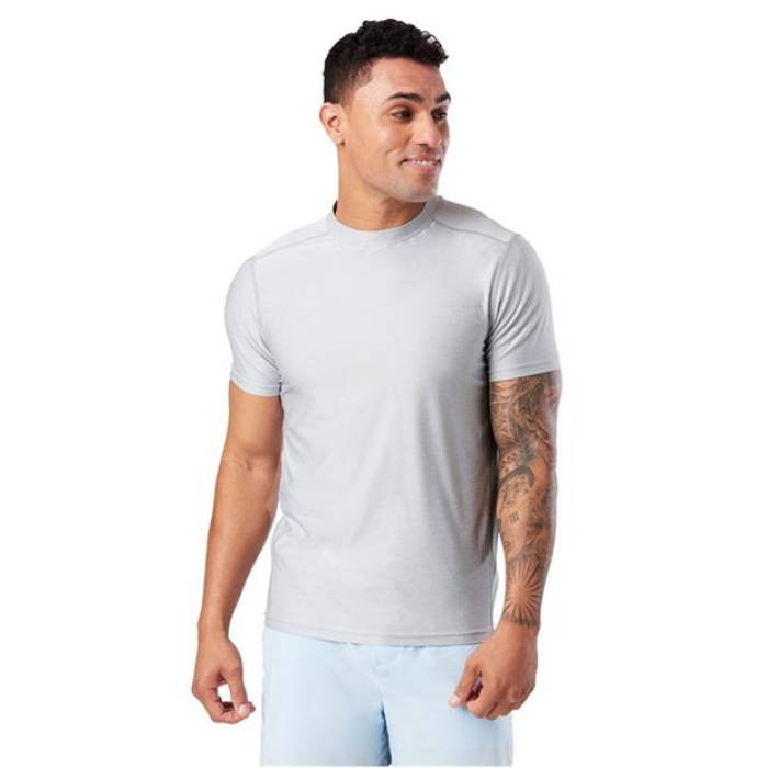 ネイサン Nathan 【 Qualifier Short-Sleeve Performance Running Top Men Grey Mist Heat 】 パフォーマンス メンズ 灰色 グレー ヒート