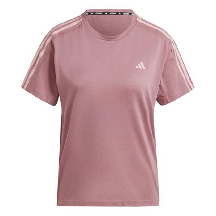 アディダス Adidas 【 Own The Run Three-Stripe T-Shirt Womens Women Crimson 】 ラン Tシャツ レディース レディース クリムゾン|スニケス