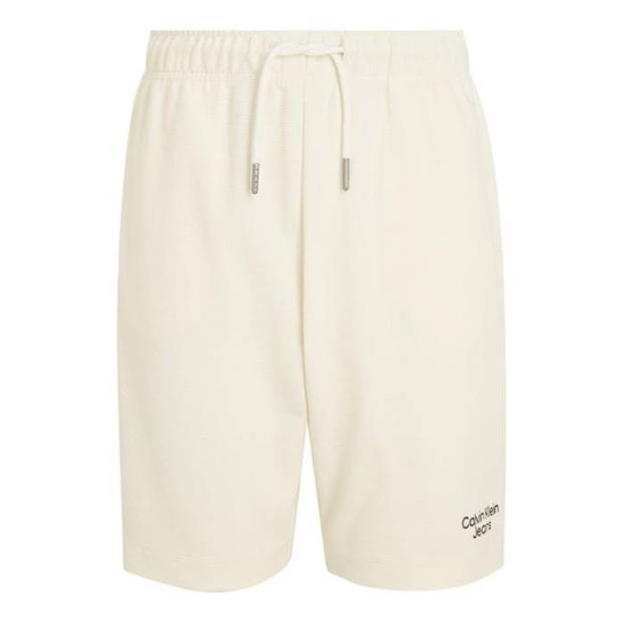カルバンクライン デニム Calvin Klein Jeans 【 T Shirt And Logo Short Set Juniors Kids Papyrus Yan 】 ロゴタイプ お坊っちゃん キッズ