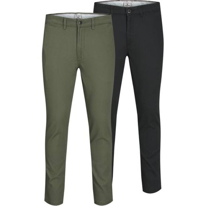Jack And Jones 【 2-Pack Marco Chino Trouser Mens Men Black/Olive 】 2個入 チノ メンズ メンズ 黒いこと 黒いこと olive オリーブ