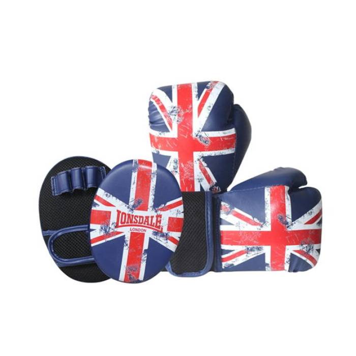 Lonsdale 【 Limited Edition Boxing Glove And Pad Set Juniors Unisex Blue/Red 】 地球儀 グローヴ グローブ ユニ一発やる 青碧 青碧 Red 赤・赤いこと