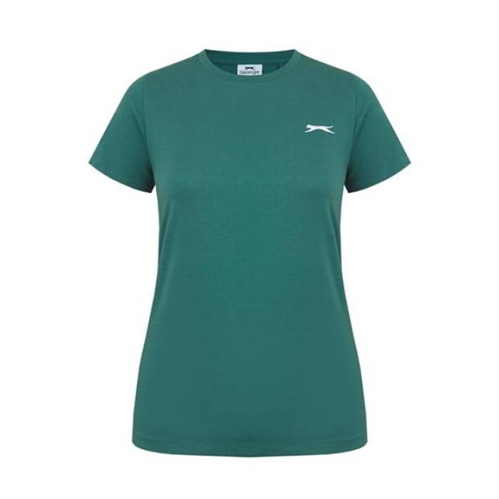 Slazenger 【 Neck Tee Womens Women Forest Green 】 ティーシャツ レディース レディース フォレスト green 緑・緑であること