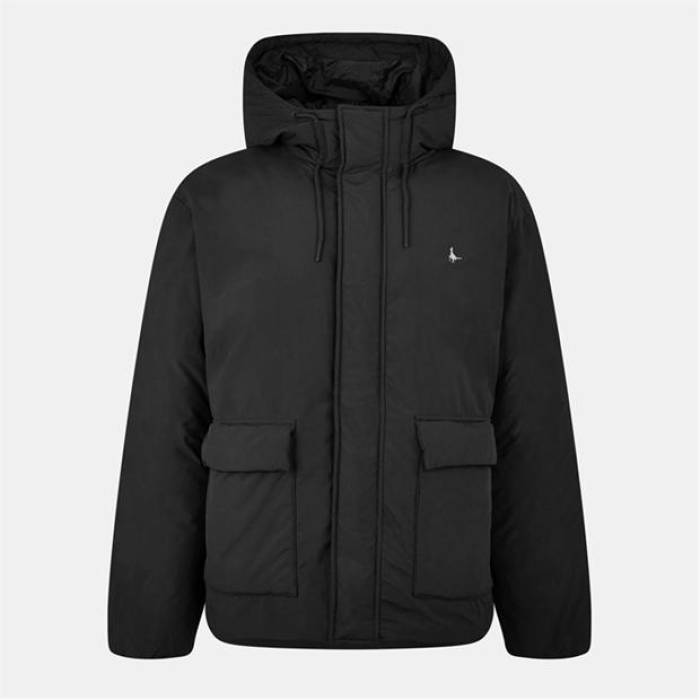 ジャック ウィルス Jack Wills 【 Short Puffer Jacket Men Black 】 Jacket ジャケット メンズ 黒色 ブラック