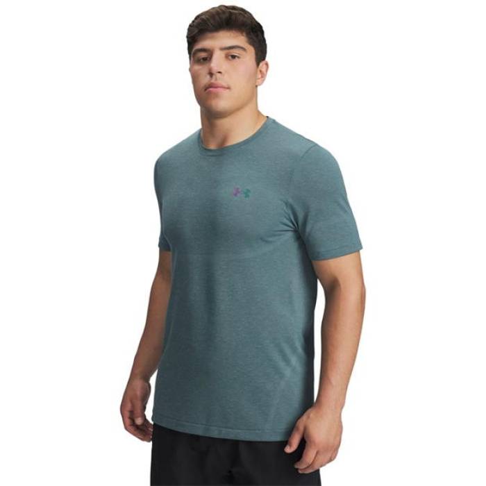 アンダーアーマー Under Armour 【 Armour Ua Vanish Elite Seamless Short Sleeve Men\u0027s Men Jasper Blue 】 エリート Sleeve 捩り メンズ メンズ 青碧 青色 Tシャツ・カットソー-メンズファッション-トップス