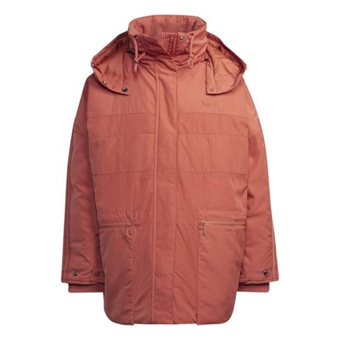 アディダス Adidas Originals 【 Hooded Parka Jacket Womens Women Burgundy 】 フード付 パーカー Jacket ジャケット レディース レディース ワイン色・バーガンディー