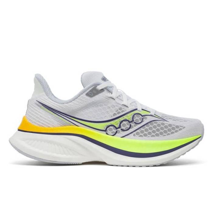 サッカニー Saucony 【 Endorphin Speed 5 Shoes Womens Women White/Citron 】 Speed す早さ シューズ 運動すること靴 レディース レディース 白いこと 白いこと