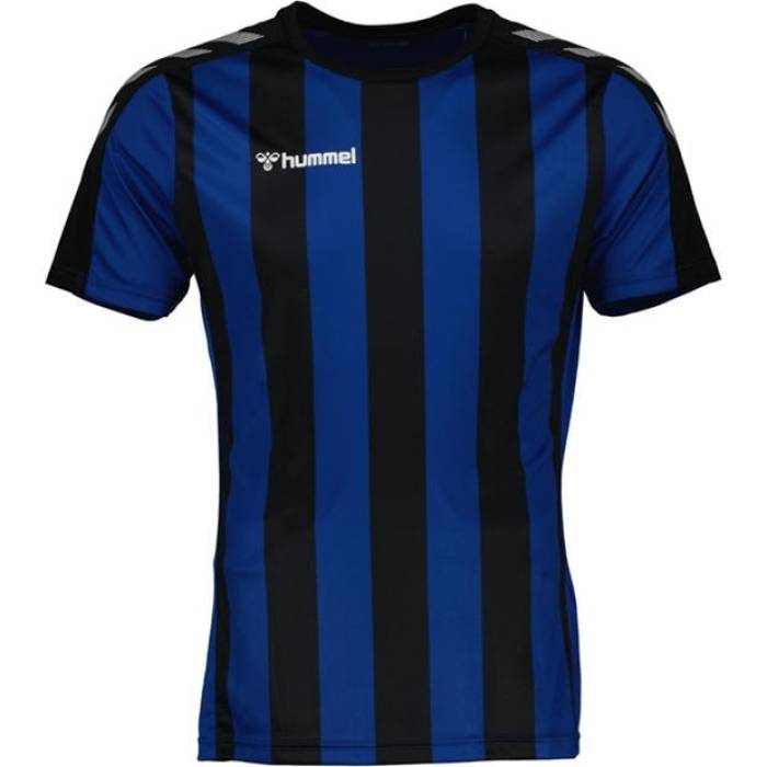 ヒュンメル Hummel 【 Kids' Stripe Jersey Drill Top Kids Black/Blue 】 Stripe ストライプ ジャージ ジュニア キッズ 黒色 ブラック 青色 ブルー