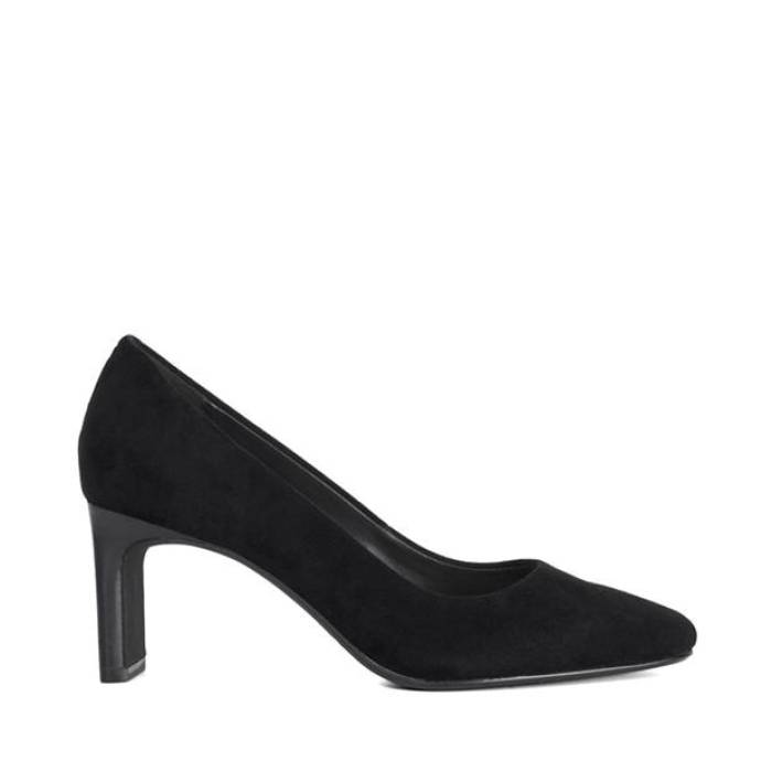 デューンロンドン Dune London 【 Women's Begin Block Heel Court Shoes Women Black Suede 】 レディース ヒール コート シューズ 運動靴 レディース 黒色 ブラック スエード・スウェード