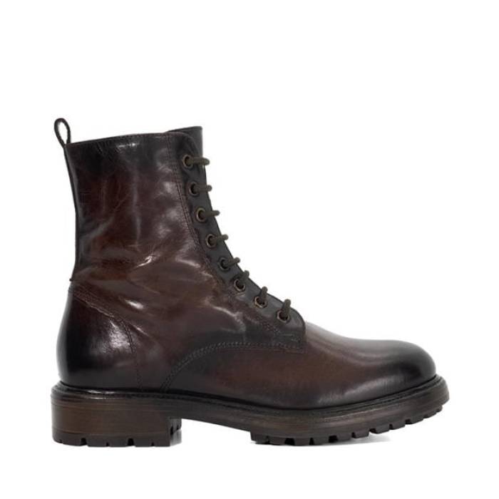 デューンロンドン Dune London 【 Women's Patley Flat Ankle Boots Women Brown Leather 】 レディース ブーツ レディース 茶色 ブラウン レザー