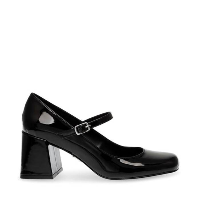 スティーブマデン Steve Madden 【 Women's Pep Talk Mary Janes Women Black Patent 】 レディース レディース 黒色 ブラック パテント