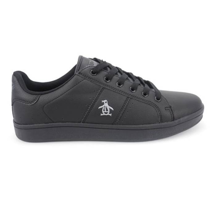 Penguin 【 Steadman Court Trainers Men Black W/ Black 】 厚地の外套 シューズ スニーカー メンズ 黒いこと 黒いこと
